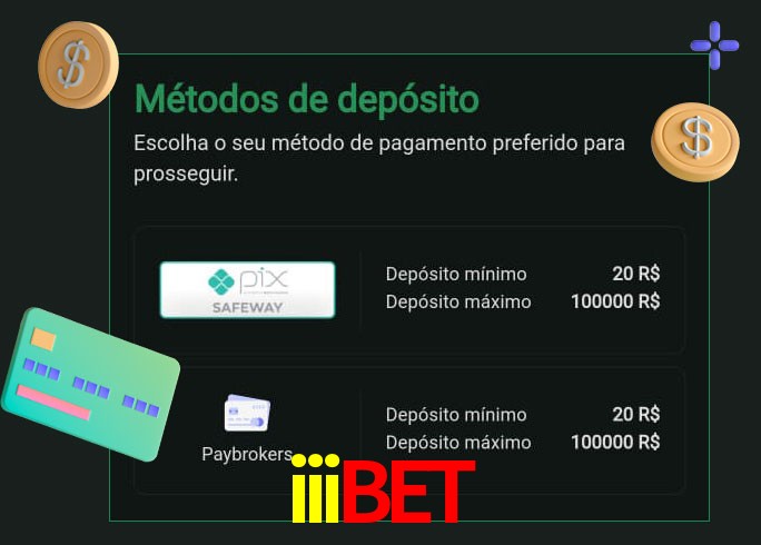 O cassino iiibet oferece uma grande variedade de métodos de pagamento